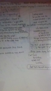 A little blurry, but more lyrics and the start of something good! (LA, CA). 